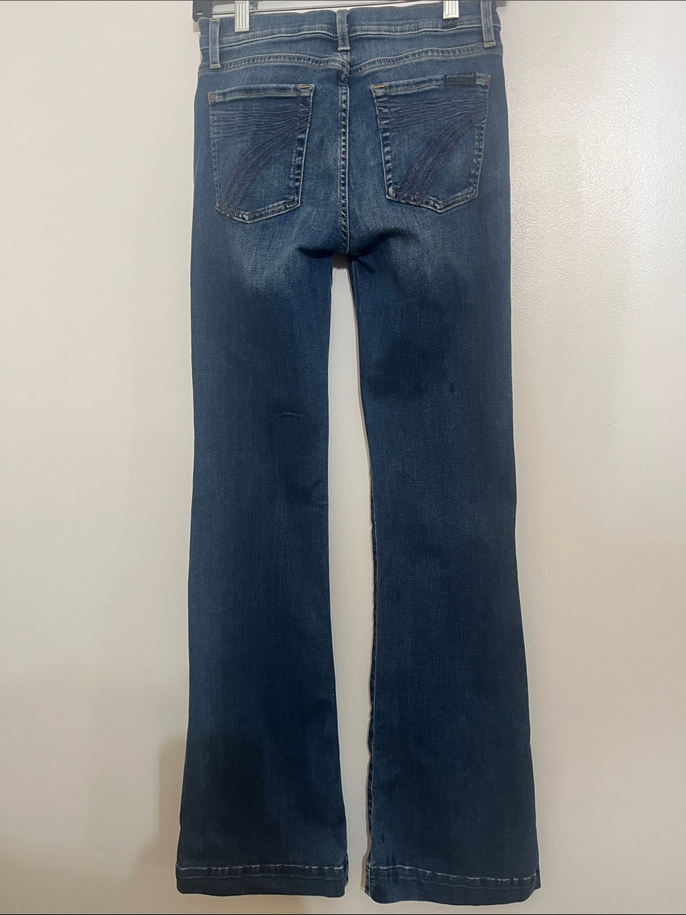 7 For All Mankind Dojo Women's Dark Blue Flare Jeans